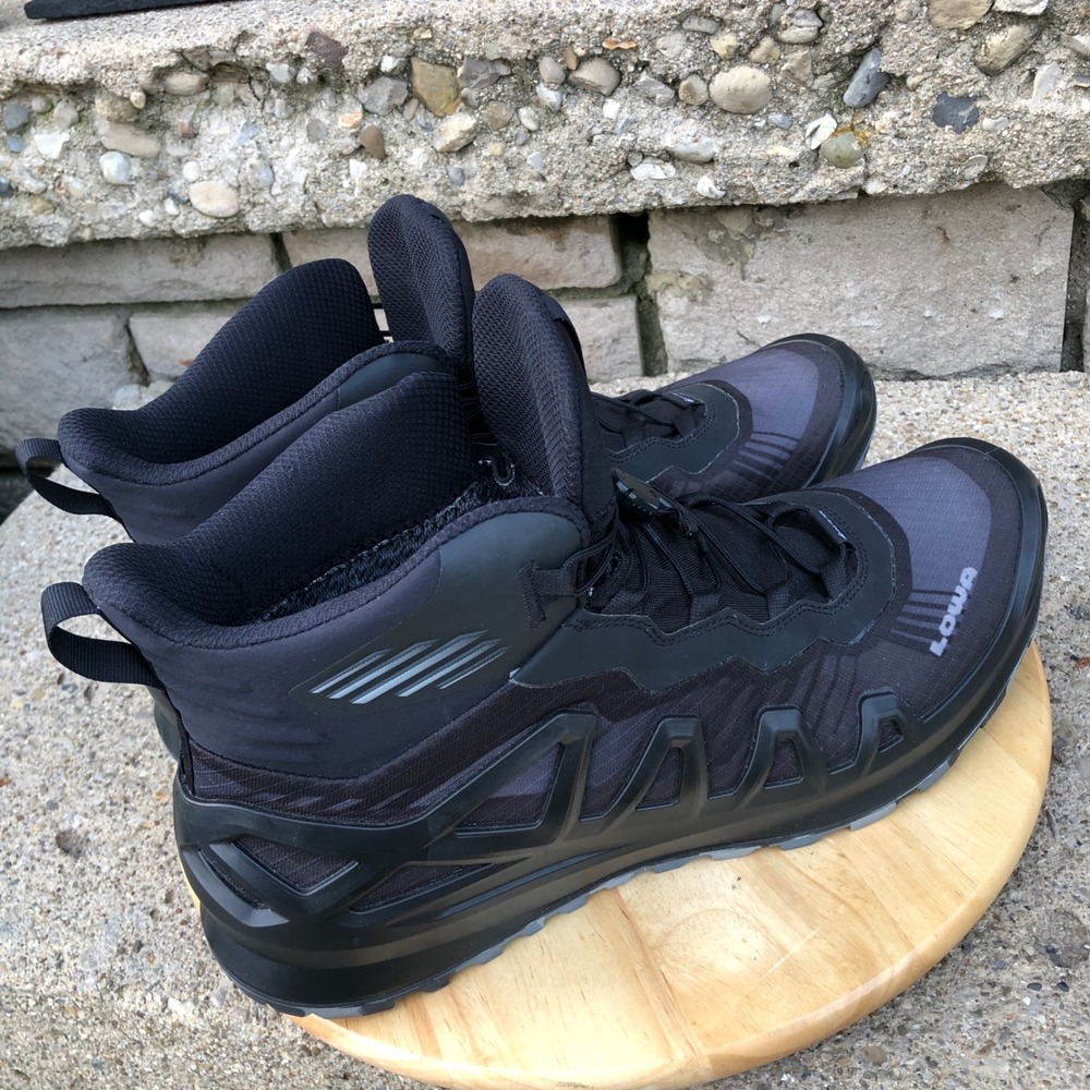 Lowa GoreTex Mid Hiking Boots Men 14 Merger GTX Black Tactical Waterproof 310430 - Picture 7 of 16